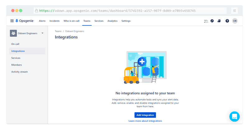 Add a new Opsgenie channel