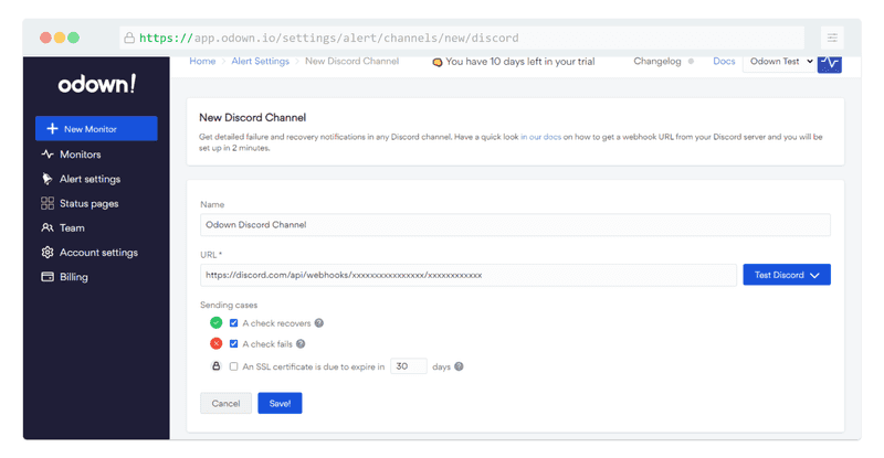 Add a new Discord channel