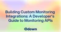 Building Custom Monitoring Integrations: A Developer's Guide to Monitoring APIs