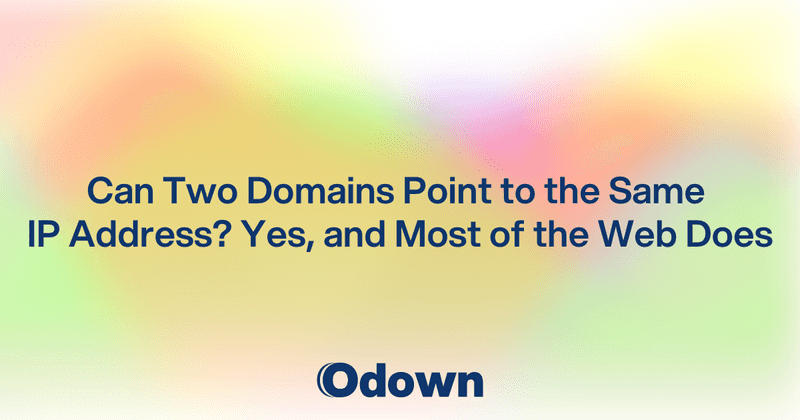 Can Two Domains Point to the Same IP Address?