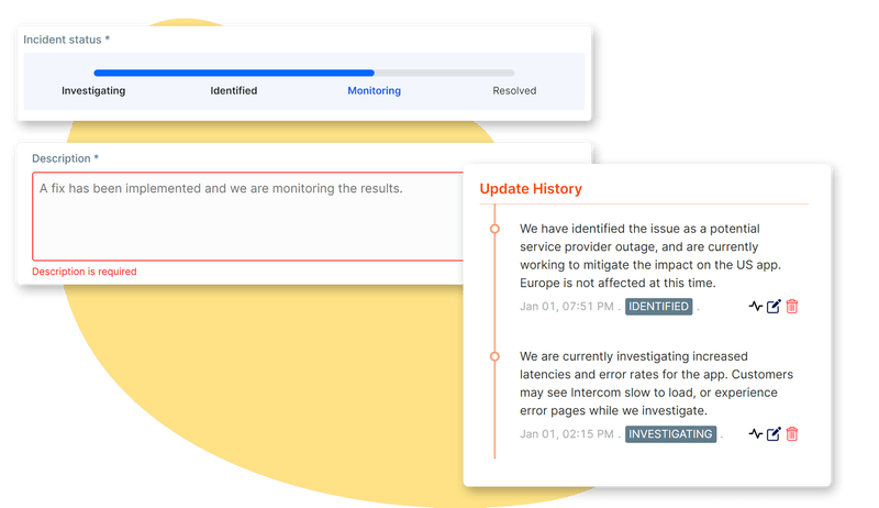 Incident Management - Update incident timeline instantly