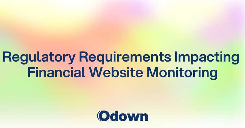 Financial Services Website Monitoring