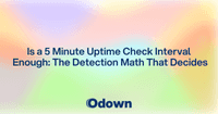 Is a 5 Minute Uptime Check Interval Enough: The Detection Math That Decides