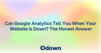 Can Google Analytics Tell You When Your Site Is Down?