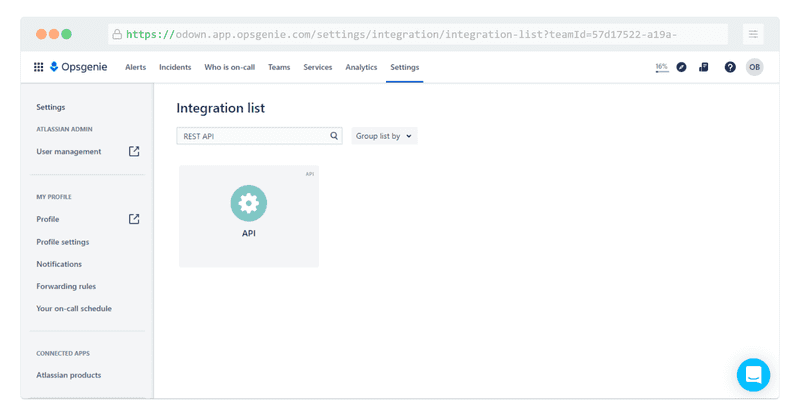 Add a new Opsgenie channel