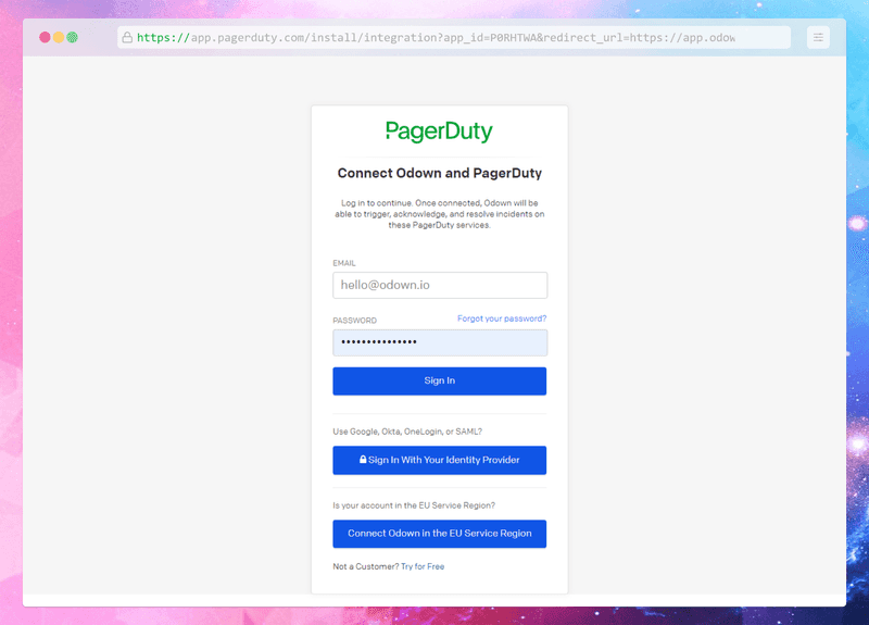 Add a new PagerDuty channel