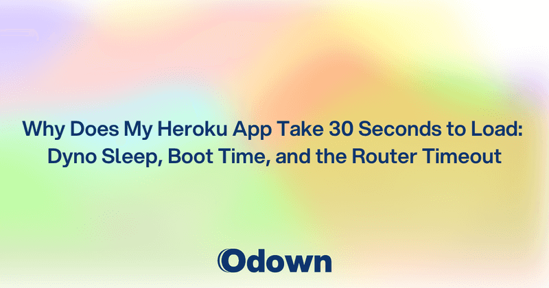 Why Does My Heroku App Take 30 Seconds to Load: Dyno Sleep, Boot Time, and the Router Timeout