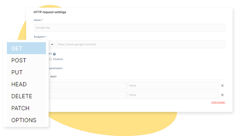 API monitoring - Custom HTTP request
