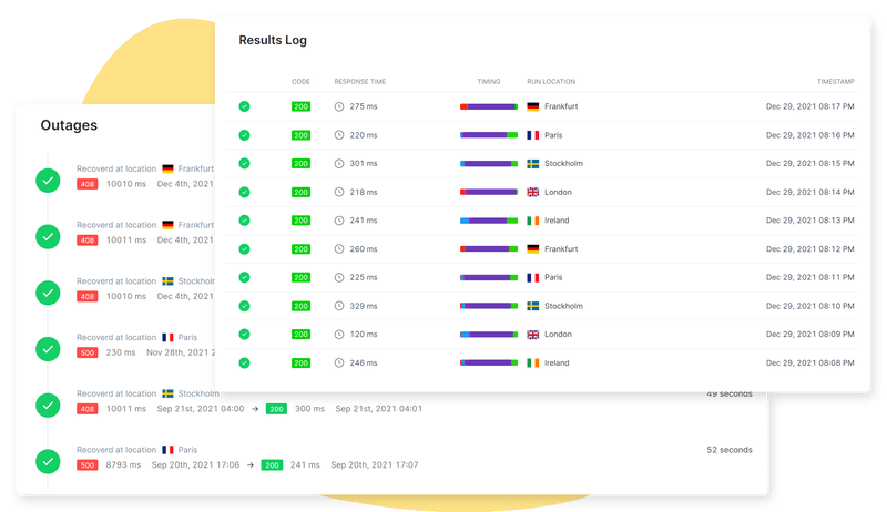 API monitoring - Long API monitoring log