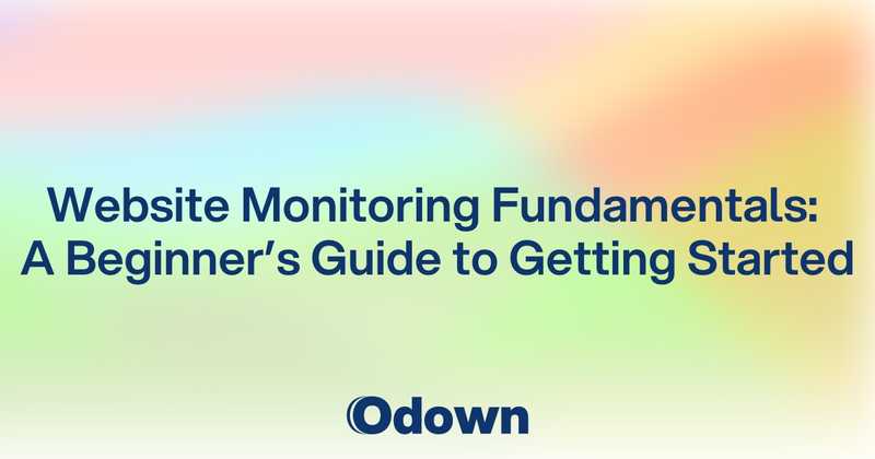 Website Monitoring Fundamentals: A Beginner's Guide to Getting Started